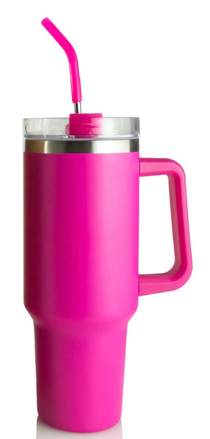 40oz hot pink Travelers cup