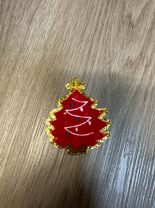 Red Christmas tree patch