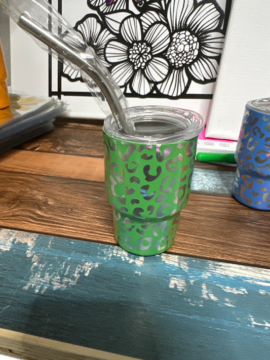 Mini Green leopard tumbler