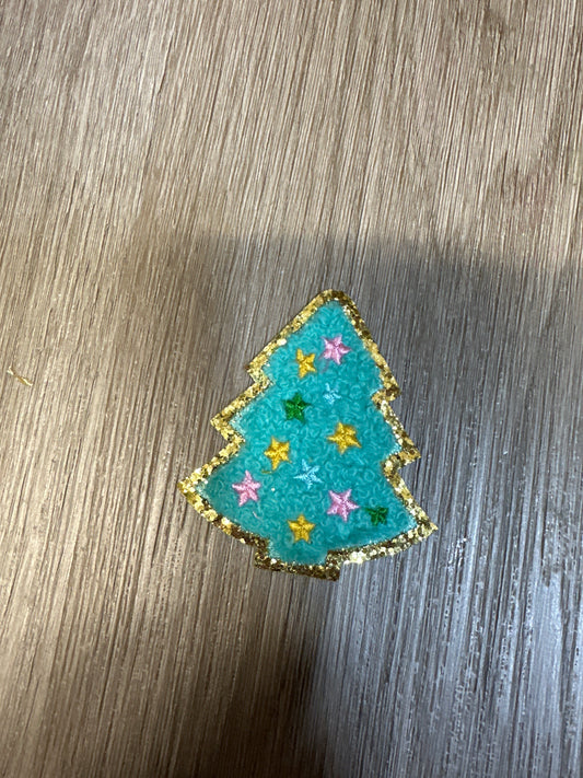 Turquoise christmas tree patch