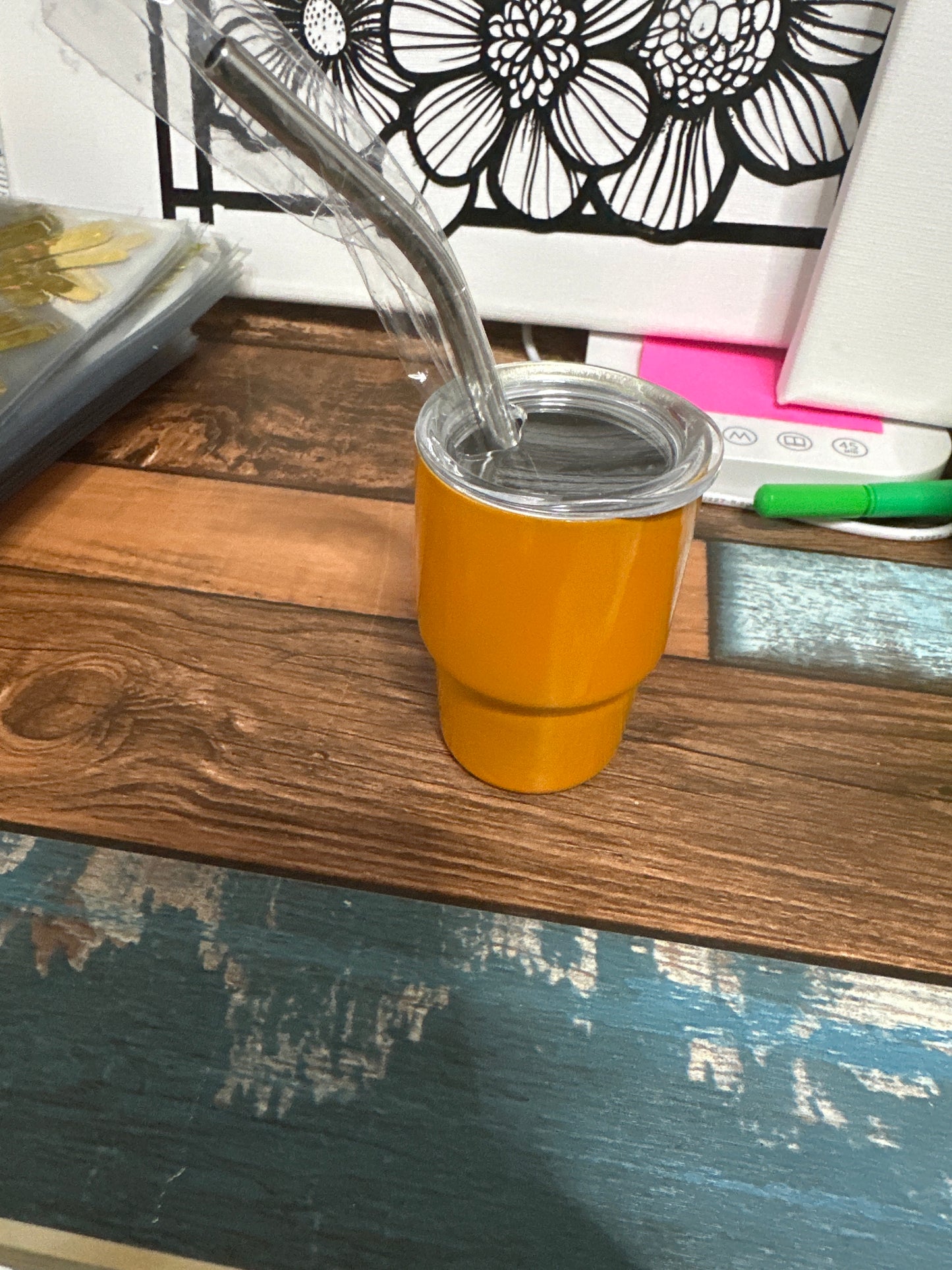 Mini orange tumbler
