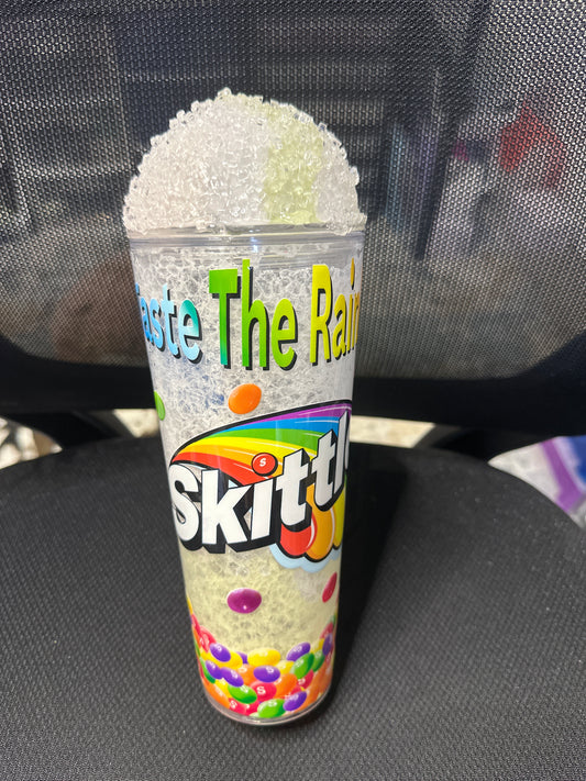 Icee skittles color changing and glow cup 24oz