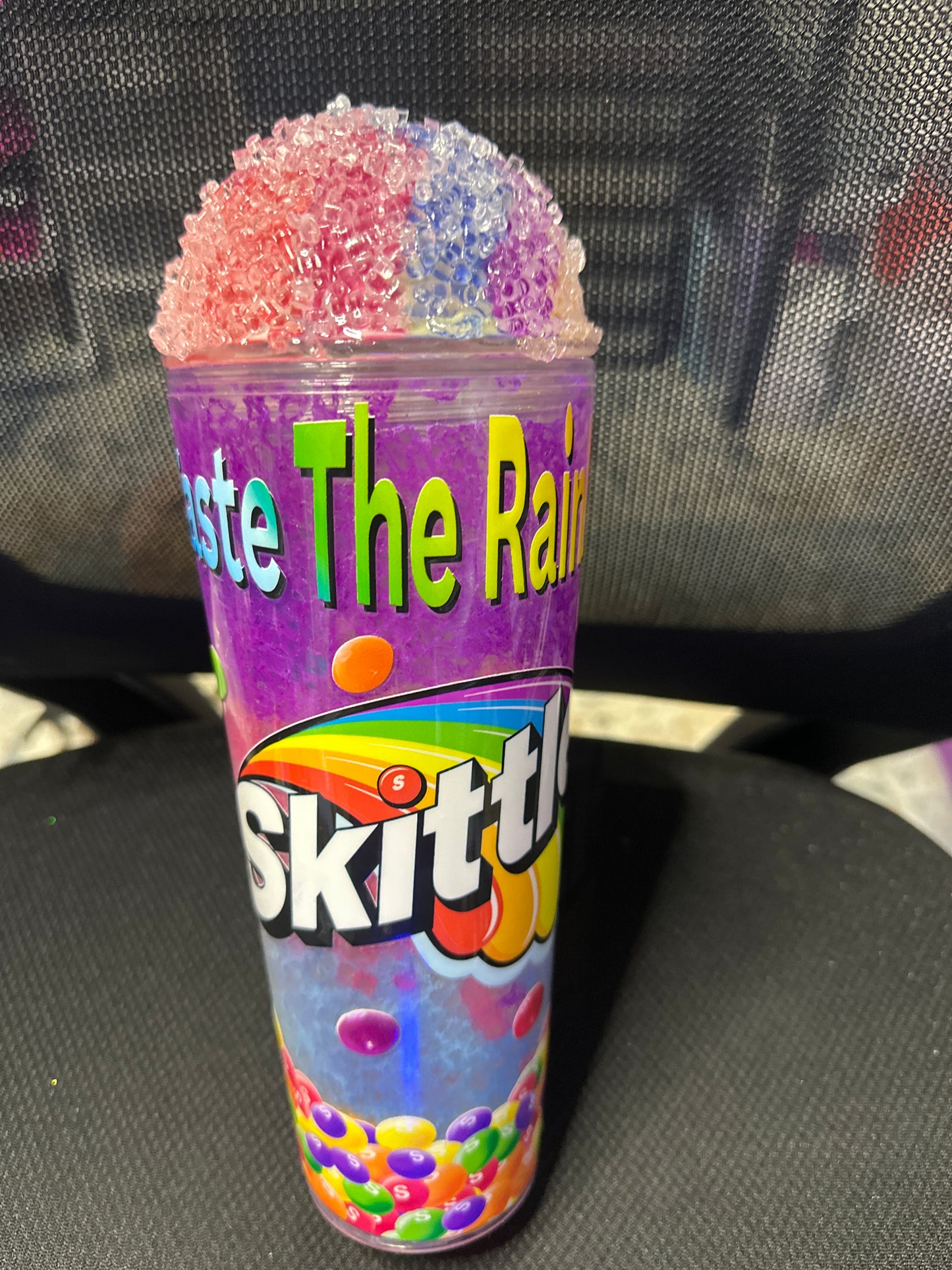 Icee skittles color changing and glow cup 24oz
