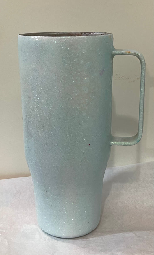 24oz Curved glitter mint Hoggdle